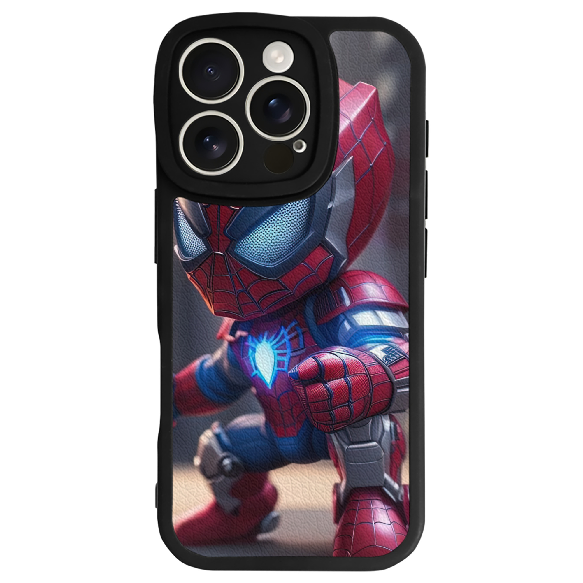 Spider Man スパイダーマン 【iPhone 16シリーズ対応】シリコンスマホケース（レザー調） 材質：シリコン